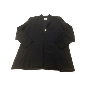 Rhinestone Star Button Blazer